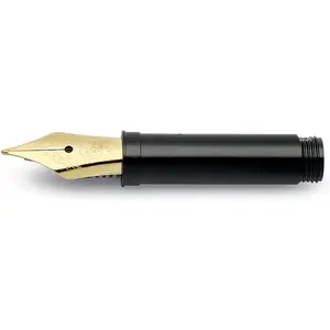 Stainless Steel Gold-Plated Fountain Pen Nib Replacement, Steel Nib Insert 060 with Gold Thread, Fits Sport Liliput DIA2 Original Special Student Series, Nib: M (Medium)