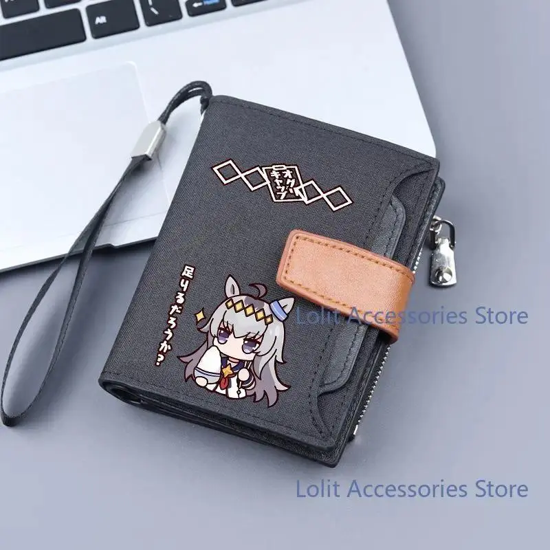 Anime Umamusume: Pretty Derby Oguri Cap Student Coin Purse Transit Card Pack Portable Wallet Their Wallets Cosplay Birthday Gift