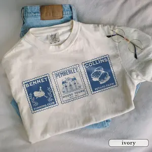 Comfort Colors Jane Austen Shirt Pride and Prejudice Postage Stamp T-shirt Bookish Shirt Book Lover Library Shirt English Teacher Librariancore Booklover