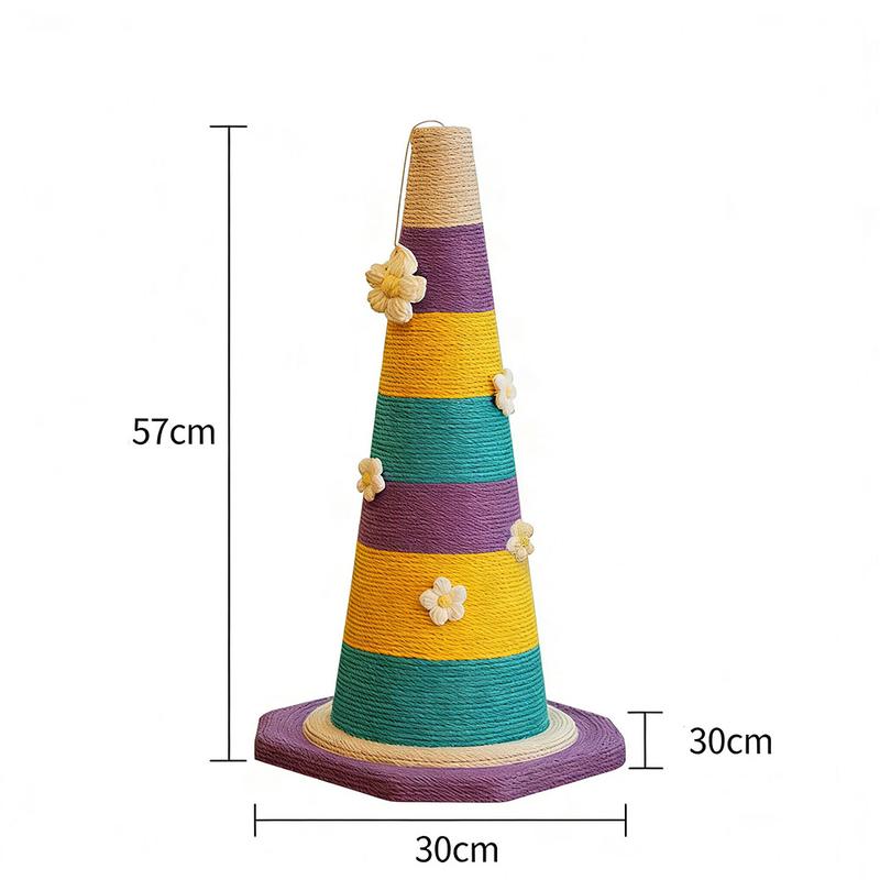 Premium Interactive Cat Tree Scratching Post – Durable Indoor Sisal Rope, Hanging Ball, Stable Base & Vibrant Design. Satisfies Natural Scratching Instincts & Protects Furniture.