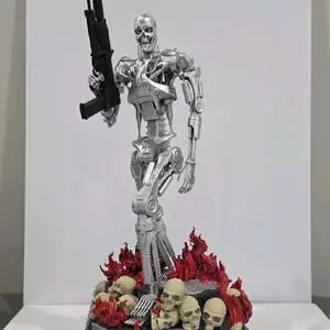 16.5 in tall 3d printed and painted Terminator T-800