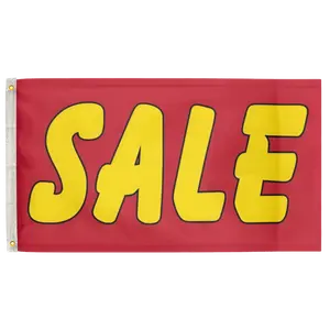 Sale Red 3'X5' Flag 100D Polyester (90cm x 150cm) Business Flag (B11) RolFlags