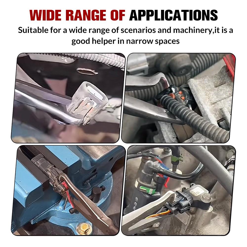 2PCS Electrical Disconnect Pliers Set Automotive Connector Removal Tool 60° Angle & Straight Fuel Injector Sensor Clip Removal Tool