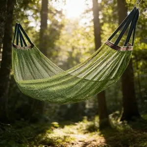 Portable and ultra light outdoor hammock, single anti rollover leisure hammock, foldable with storage bag and straps, breathable, comfortable and lightweight, easy to carry, hiking, camping, picnicking, beach, courtyard, essential for travel, hammock, mil