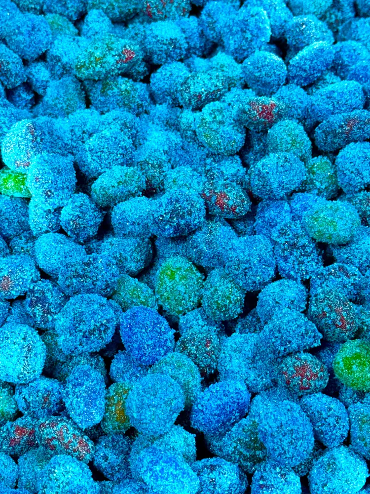 Sour Kings Candy - Blue Razz Sour Gusher Bursts - Viral Sour Candy Snack