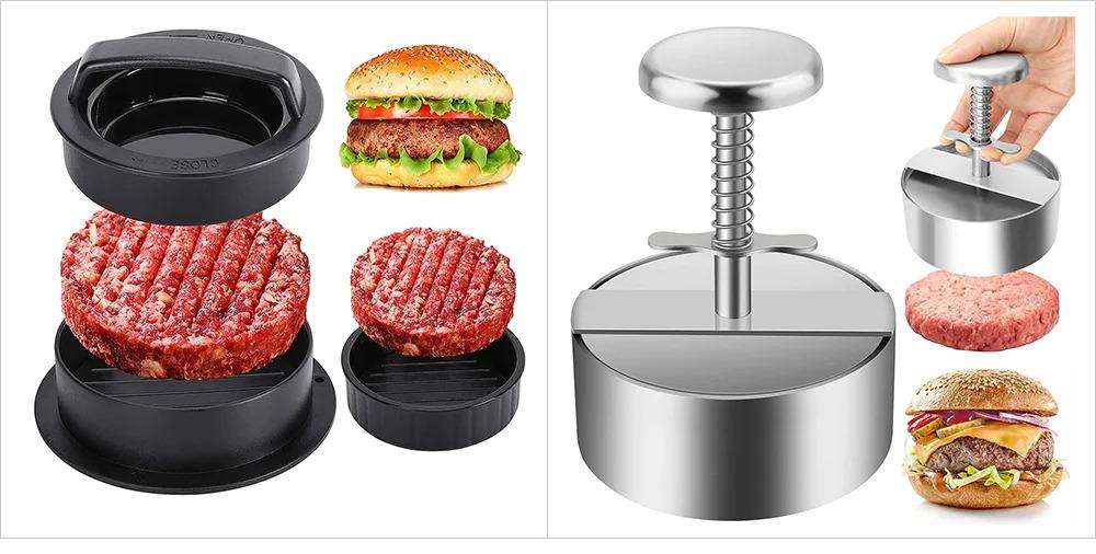 1 hamburger press kitchen utensil, plastic patty mold, barbecue party hamburger making mold, kitchen tool