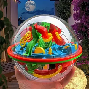 3D Maze Ball Puzzle Toy (1 set), Intelligence Challenge Maze Ball, Exercise Endurance and Concentration, Balance Ball Track Ball, Challenge 0-100 Levels, Party Game Prop, Multiplayer Competition Available