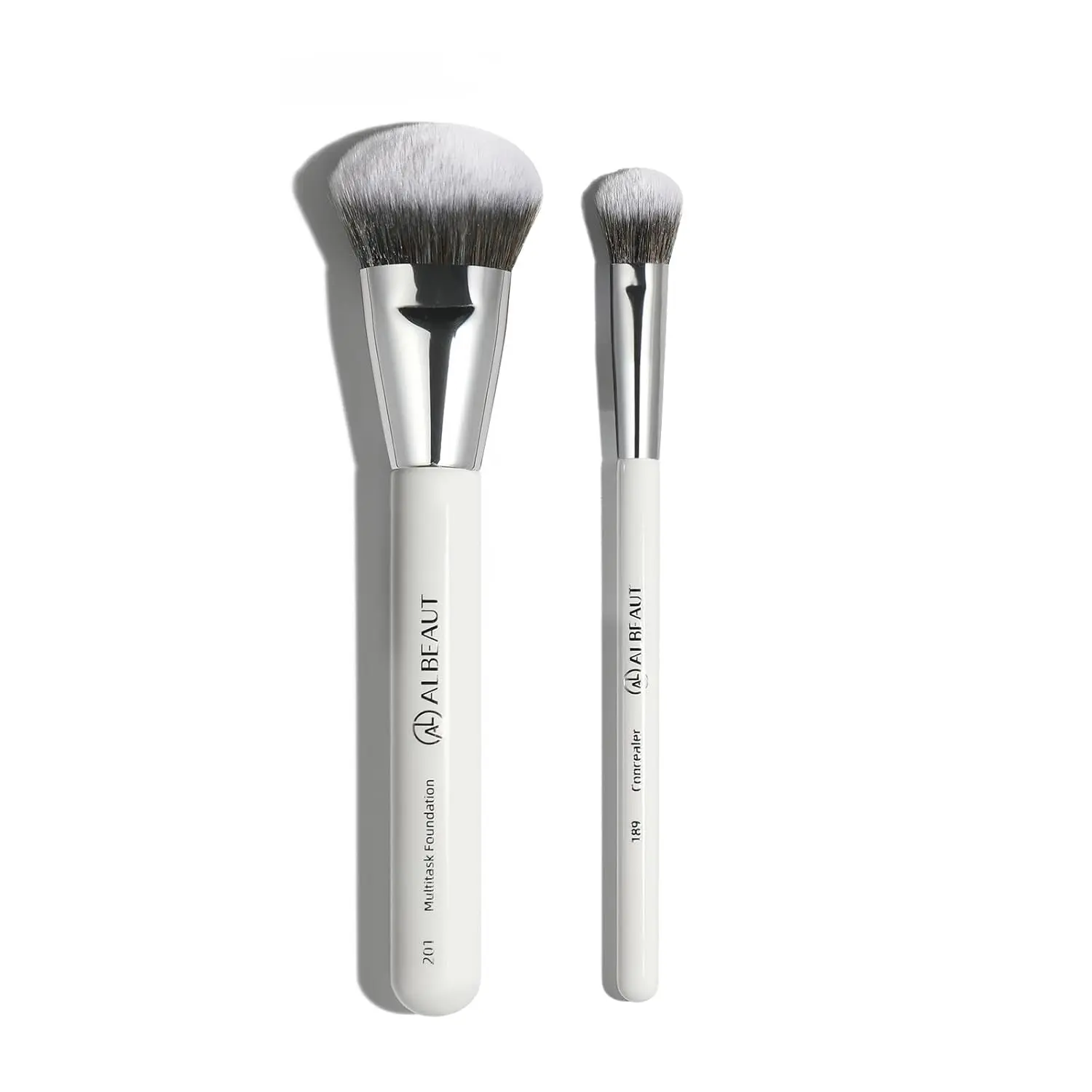 Foundation Concealer Makeup Brushes for Liquid Cream Stick,Soft Big Angled Face Brushes Bronzer Contour Nose Eyeshadow Blending Set (189201)