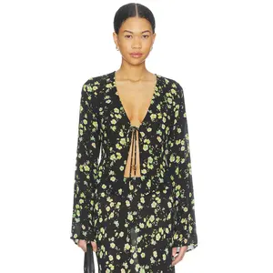 AFRM Tyra Top in Citrus Ditsy