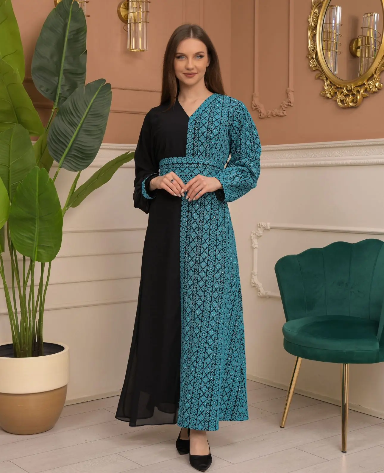 Jehan Thobe - Lady's Elegant Traditional Style Garment, Women's Casual Dress, Modest, Chic, Thobe Dress