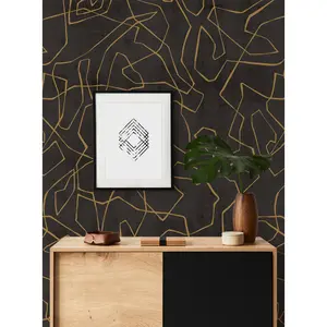 Entangled Lines Textured Look Background Peel and Stick Mural
