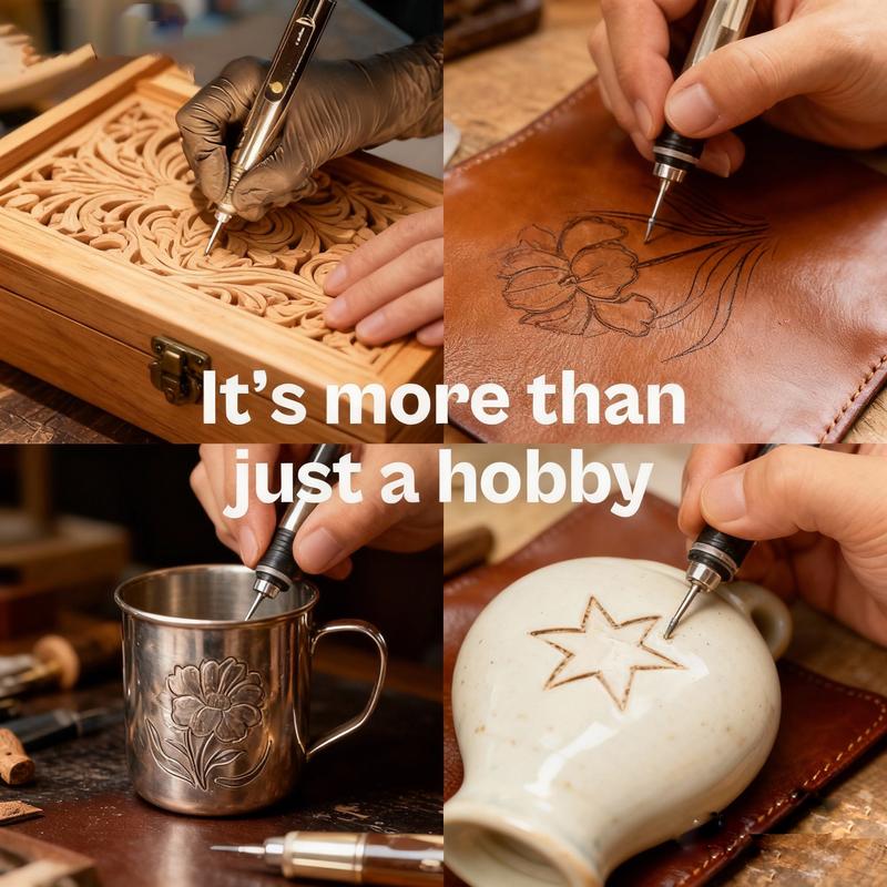 Engraving Pen with 30 Free Diamond Bits for Personalized Gifts & Practice Canvases Easy to Use USB-C Fast Charger 3 Speed Settings 8000-21000 RPM