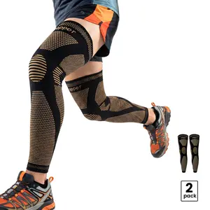 UGEM 20-30mmHg Copper Compression Sleeves for Varicose Veins & Swelling - Non-Slip Full Leg Support (Medias para Circulación y Varices)
