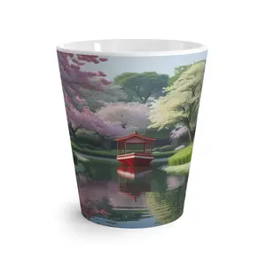 Blossom Tug.  Latte Mug, Floral Coffee Cup, Spring Gift, Nature Lover's Mug, Tea Lover's Accessory, Gift for Her