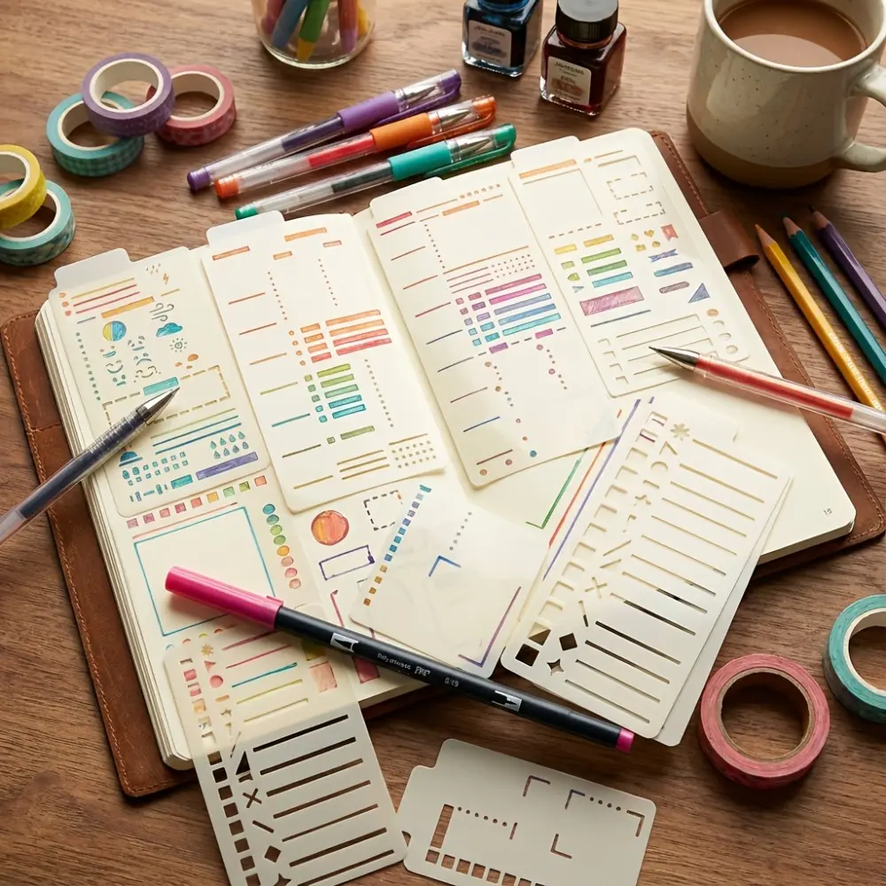 6 flexible planning templates-reusable point grid template is very suitable for log, creative note template list