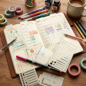 6 flexible planning templates-reusable point grid template is very suitable for log, creative note template list