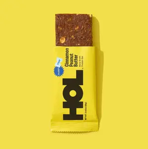 Cinnamon Peanut Butter Protein Bar - HOL Health Club, The Bone Broth Protein Bar, 20g Protein, 6g Collagen, 4g Fiber, All Natural