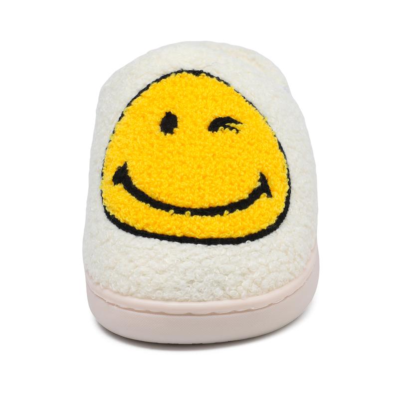 SMILEYWORLD Smiley Slippers for Women & Men | Soft Plush Indoor Outdoor Slides Shoe Footwear Flipflop Girl