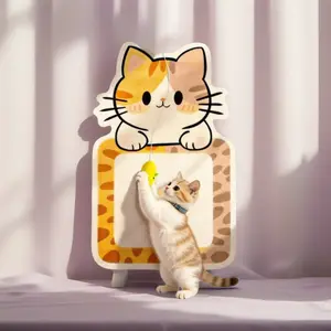 Cute wall-mounted cat scratcher, wear-resistant and thickened design, keeps your cabinets, doors and glass safe while being a fun cat toy!