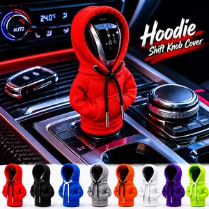Funny Hoodie Car Gear Shift Cover – Cute Manual/Automatic Shifter Hoodie Sleeve, Universal Interior Decor Gear Knob Protector for Women & Men