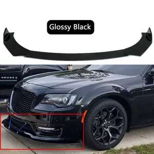 Glossy Black For Chrysler 300 2005-2020 Front Bumper Lip Splitter Spoiler Chin