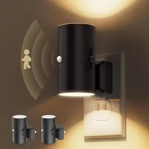 ISUNMEA LED Motion Sensor Night Light, Dimmable Night Lights Plug into Wall, Plug in Nightlight, Motion Sensor Light Indoor for Bathroom Hallway Bedroom Stairs Kids Elderly   nightlight  [3000K,2 Pack]