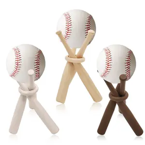 Wooden Baseball Bat Mini Stand, Desktop Display Holder, Round Wood Stick Craft, Fashion Ornament, Small Baseball Rack, Desk Decoration