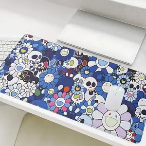 Cute Cartoon Pattern Mouse Pad, 1 Count Gaming Mouse Pad, Non-slip Rubber Base Stitched Edge Desk Pad for Home Office Game Room