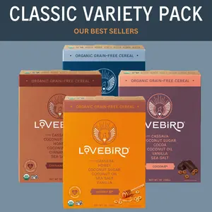 Grain-Free & Organic Cereal Variety Pack - No Refined Sugar, Family Approved | Lovebird