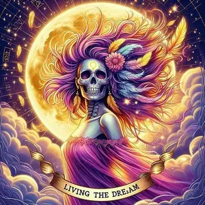 1pcs 5D DIY handmade diamond painting kit, 5D diamond art set, DIY decoration, moon, feather, purple hair diamond painting kit full round drill DIY, mosaic, diamond art, DIY art home decoration, suitable for Halloween and Christmas, Diamond Art Tools