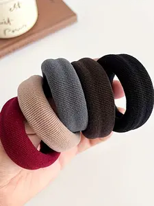 5pcs Thickened Hair Ties Set, Elastic Non-Slip Ponytail Holders, High Stretch No-Trace Hair Accessories for Women Daily Use, Scrunchies, Stretchy Tie Band