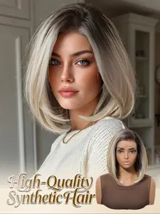 Tired of flat hair? - 10" Light Golden Brown Bob | 13x4 HD Lace, Heat Resistant, Ready in 2 Mins!