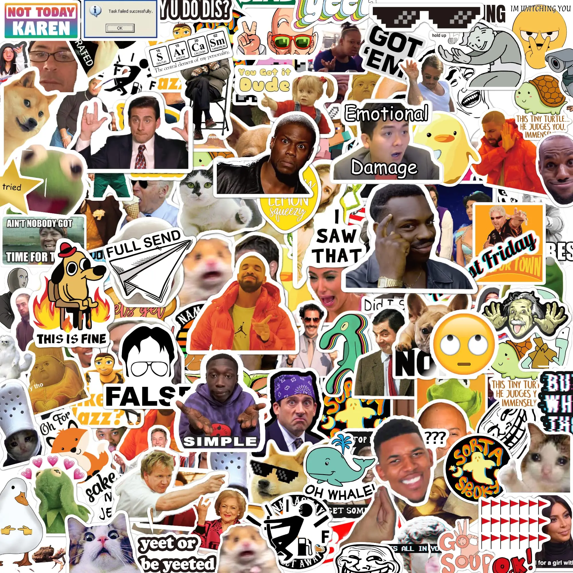 306pcs Funny Meme Vinyl Stickers Pack, Large Bulk Sticker for Laptop ...