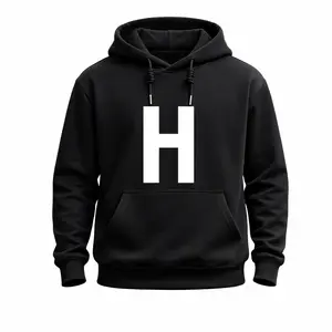 Letter H Capital Alphabet Monogram Long Sleeve Hoodie for Stylish Comfort