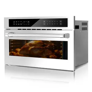 【Christmas Deal】GARVEE 30” Built-In Microwave Oven with 1700W Power, 1.6 Cu.Ft Capacity, Air Fryer, Child Safety Lock, Drop Down Door, and Touch Control for Versatile Cooking Solutions