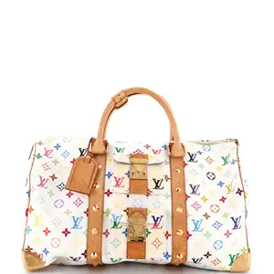 Pre-owned Louis Vuitton Canvas Coated Travel Bags Keepall Bag Monogram Multicolor 45 by Rebag