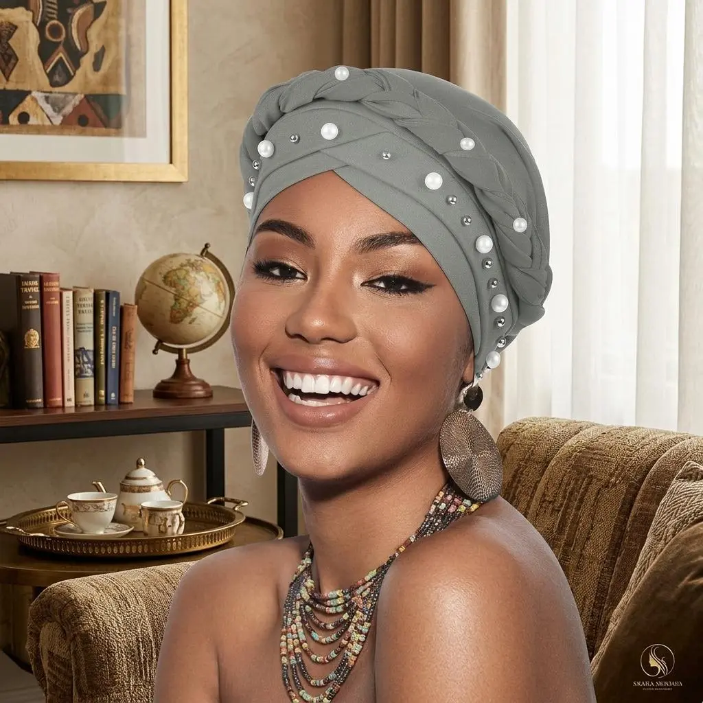 African Women's Pre-Tied Twisted Turban Caps - Head Scarf Hair Wraps Cover Beanie for Chemo Cancer Headwear Fashionable Headwear Accessories for Women Daily Wear Comfortable Stretchy Fabric Perfect for All Seasons African Women's Pre-Tied Twisted Turban Caps - Head Scarf Hair Wraps Cover Beanie for Chemo Cancer Headwear Fashionable Headwear Accessories for Women Daily Wear Comfortable Stretchy Fabric Perfect for All Seasons