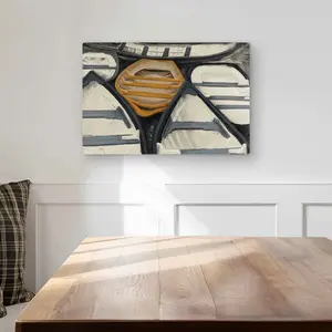 212 MAIN Marine Beige Aluminium Lightweight Metal Print Wall Art, 12x18 in, Canoe Design - Artistic Home Decor, Bathroom Artwork Gift