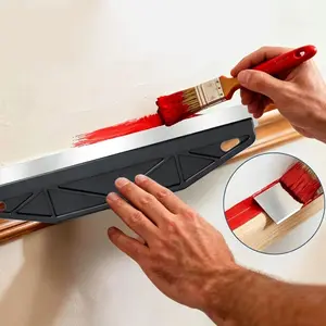 Professional 12-Inch Metal Plastic Paint Protection Board, Ergonomic Handle, Heavy-Duty Home Wall Painting Tool, Durable Trimmer
