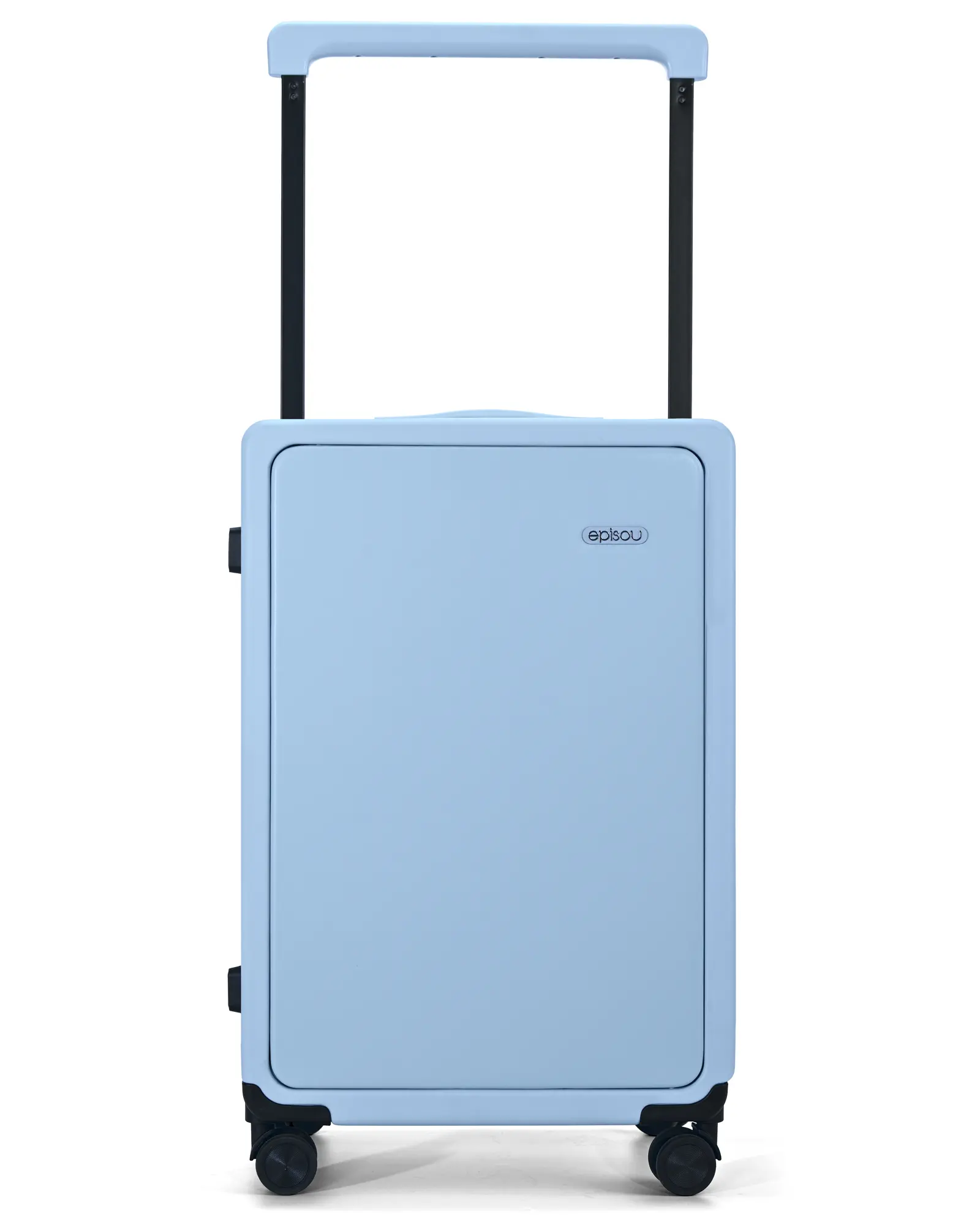 episou Japanese Checked Luggage – M Size PC Suitcase, Lightweight, TSA Lock, Silent 360° Wheels, Blue