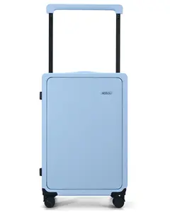 episou Japanese Checked Luggage – M Size PC Suitcase, Lightweight, TSA Lock, Silent 360° Wheels, Blue