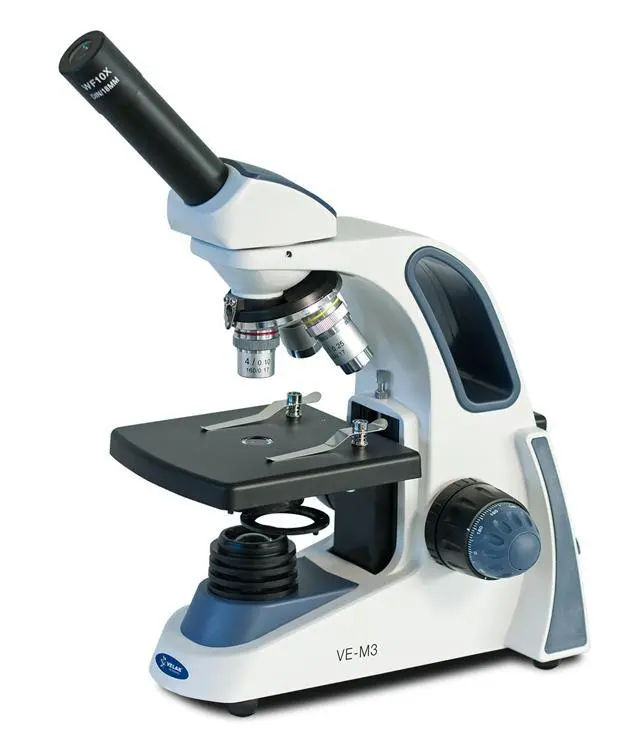 212 MAIN Velab VE-M3 Intermediate Biological Monocular Microscope - LED Lights, Achromatic Optics - for Office, School Educational Supplies