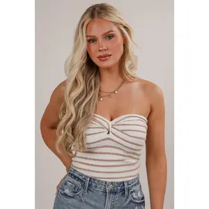Darling Sunshine Striped Tube Top