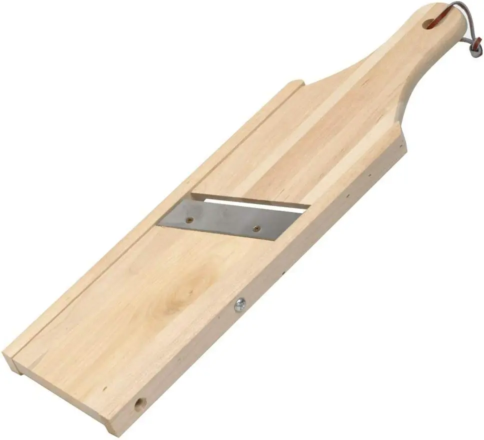IMUSA USA Wood Plantain Slicer "Mariquitera", 13.8 x 4 x 1 inches