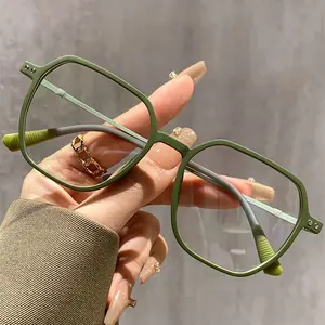 Women's large rectangular reading glasses - non-magnifying glasses, no lenses, lightweight frosted frame, suitable for the elderly and computer use, daily reading glasses, suitable for books, tablets, smartphones - comfortable women's plus size glasses