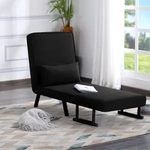 26” Folding Arm Chair Lounge 4-in-1 Convertible Sofa Bed