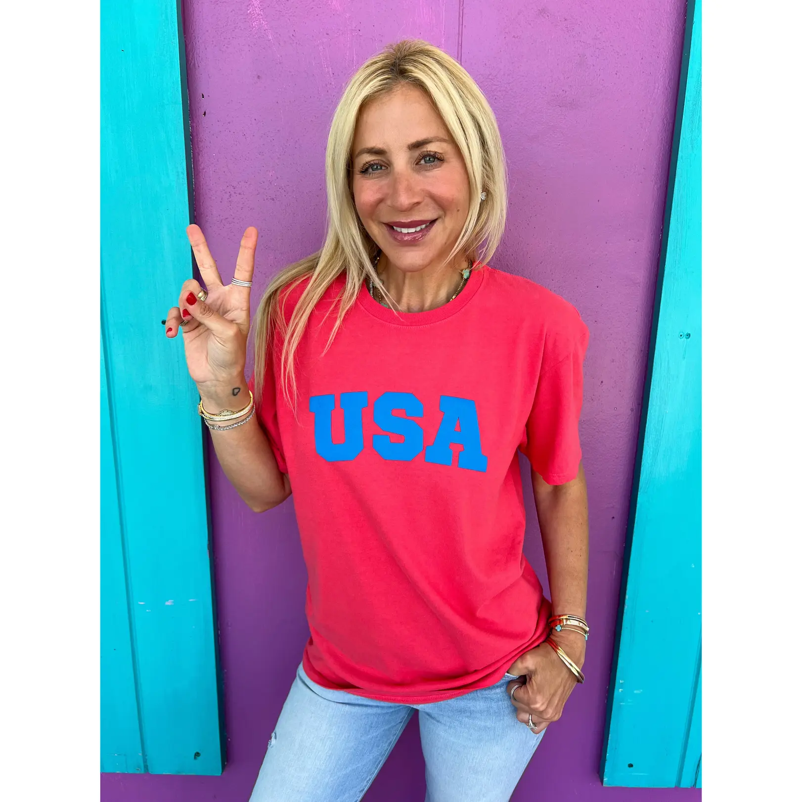 USA Poppy Red Tee