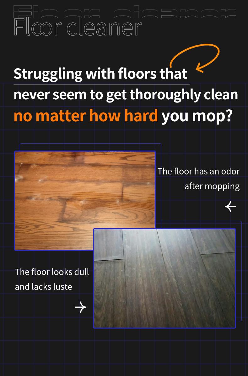 BOTARE Floor Cleaner Enzyme-Powered Deep Clean Quick-Dry Pet/Kid-Safe 17.6 Fl Oz for All Floors Scented Long Lasting Cleaner