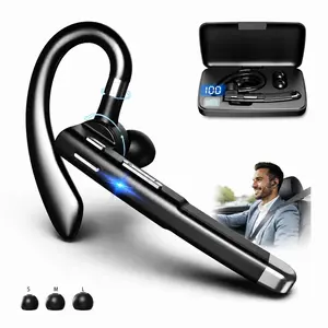 Bluetooth 5.3 Trucker Headset, Single-Ear Noise Cancelling Wireless Earbud with Charging Case, Hands-Free Calling for Driving, Work, Office & Travel #SummeWins #Dealsforyoudays