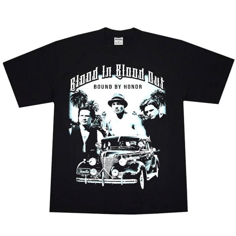 Blood In Blood Out Graphic Hoodie / T-Shirt / – Unisex Streetwear Pullover, Chicano-Inspired Urban Style, Casual Outdoor Outfit, Trending TikTok Classic Look